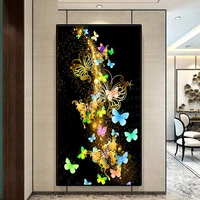 large size full square round drill diy diamond painting colorful butterfly 5d diamond animals embroidery home decor rhinestones