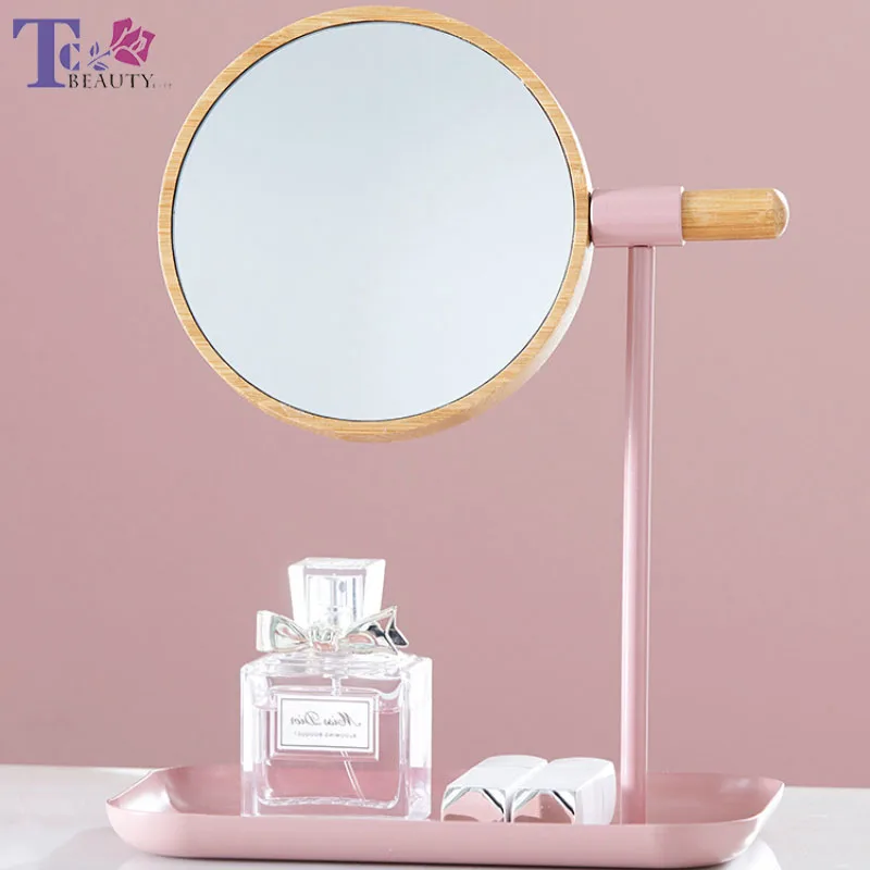 

Spin Assembly HD Makeup Mirror Dressing Storage Table Desk Double-sided Mirror 360 Degree Rotation 3 Times Magnifying Glass