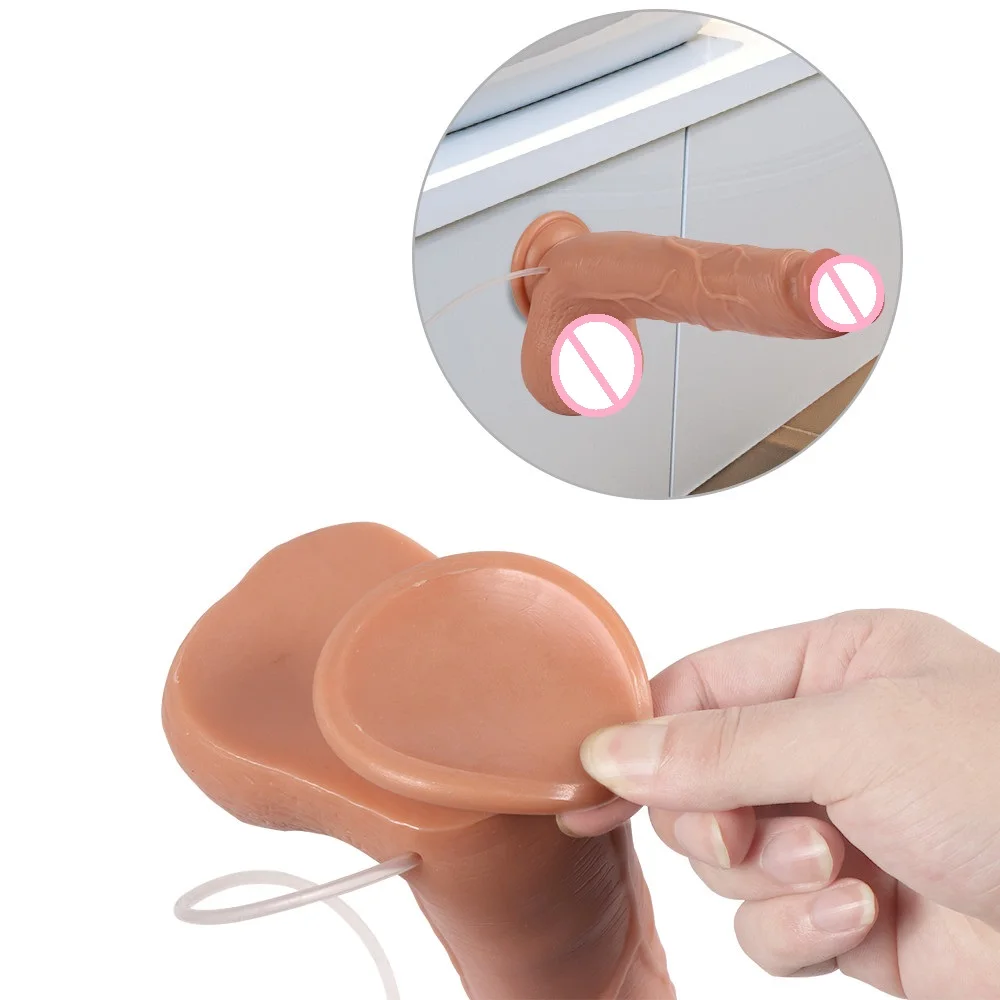 21 см фаллоимитатор с длинным эякулятором женские новые Интимные Игрушки для геев