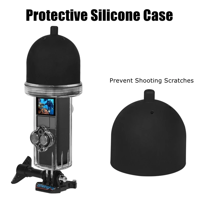 60 м подводный Дайвинг чехол с черным карманом силиконовый купол защитный для DJI