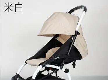 Текстиль для Yoya 175 babyyoya коляска Защита от солнца щит навес Чехол Подушка для Babythrone аксессуары коляска инвалидная коляска - Цвет: beige
