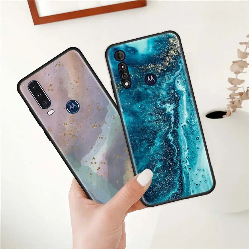 fashion marble case for motorola moto g8 play g 5g power lite e6s stylus one hyper edge fusion plus tpu phone cover free global shipping