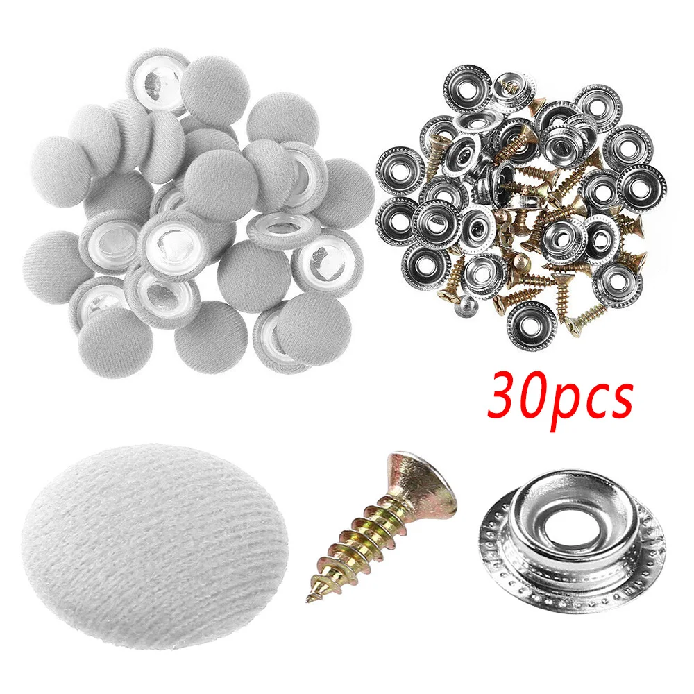 

Screw Rivets For Buckle Cloth Set 20mm/0.78 inch 30x Universal Interior Repair