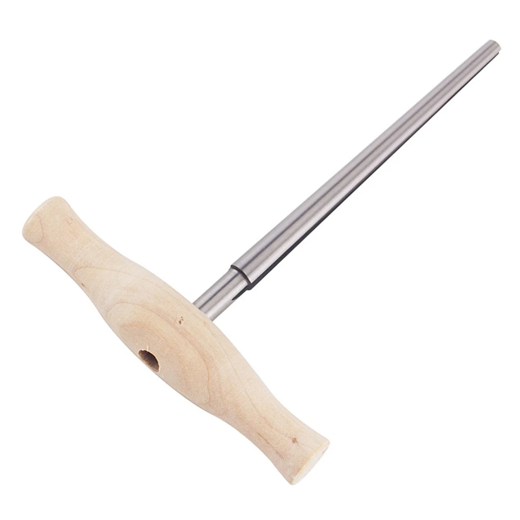 

140x95mm Stainless Steel Violin Flute Pegs Hole Repair Reamer Wooden Handle