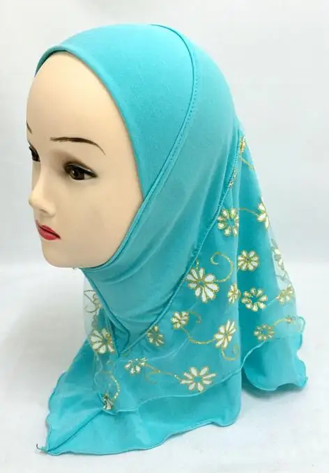 Детские аксессуары для девочек хиджаб мусульманские Арабские исламские шапки