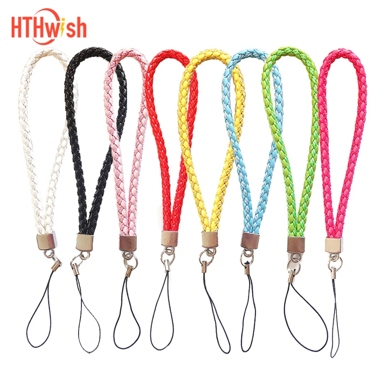 

Phone Straps Lanyards for Key ID card Non-slip Mobile Phone Braid Lanyards Hand Short Rope Fashion 8 Colors Phone Keys Straps