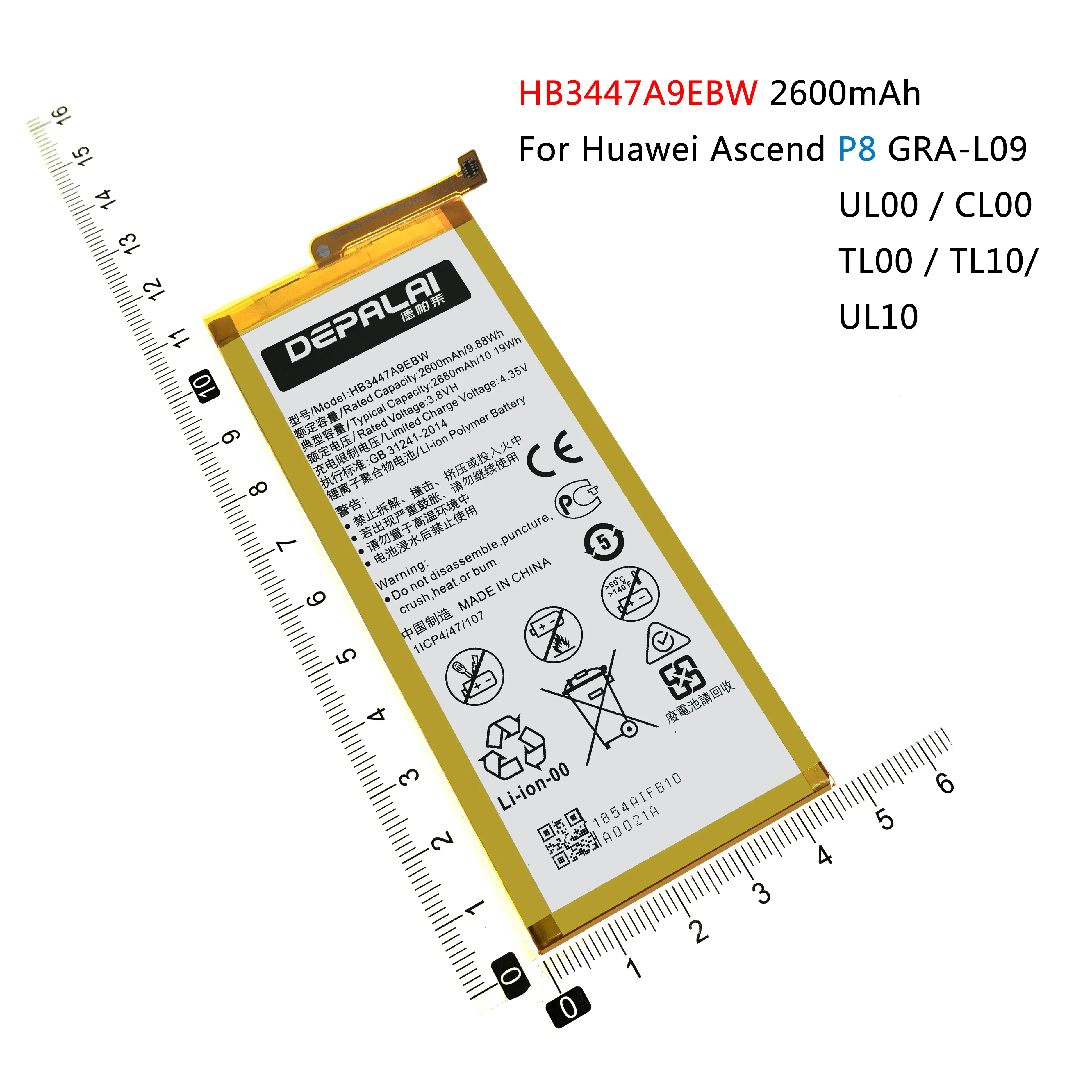 

HB3742A0EBC HB3543B4EBW HB3447A9EBW HB3742A0EZC+ Battery For Huawei P8 Lite Ascend P8 GRA-L09 P7 L07 L09 L00 L10 L05 P6 G6 G620