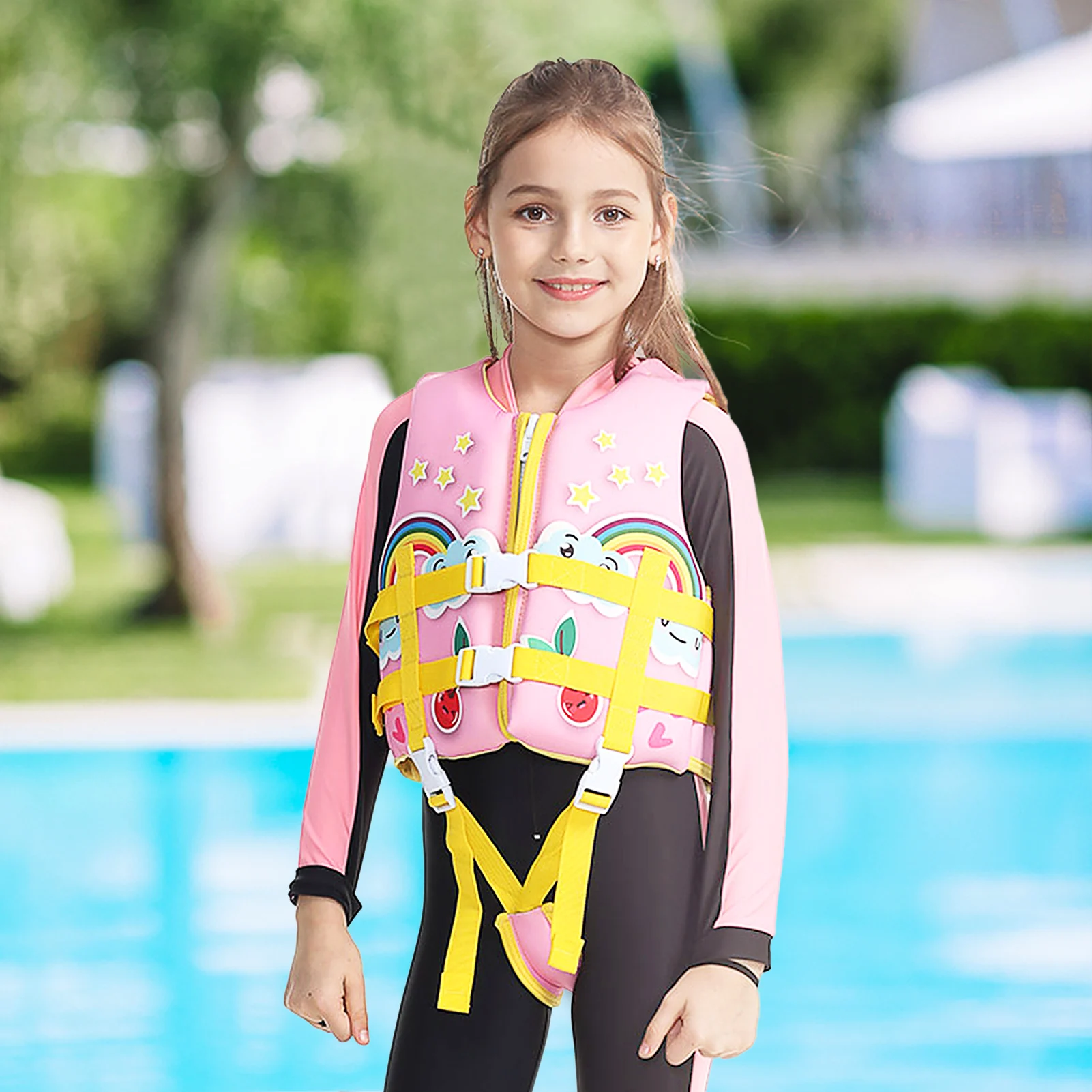 

Kids Swim Vest Life Jacket Swimming Training Flotation Swimsuit Buoyancy Swimwear for Boys Girls Kids Swim Vest Life Jacket