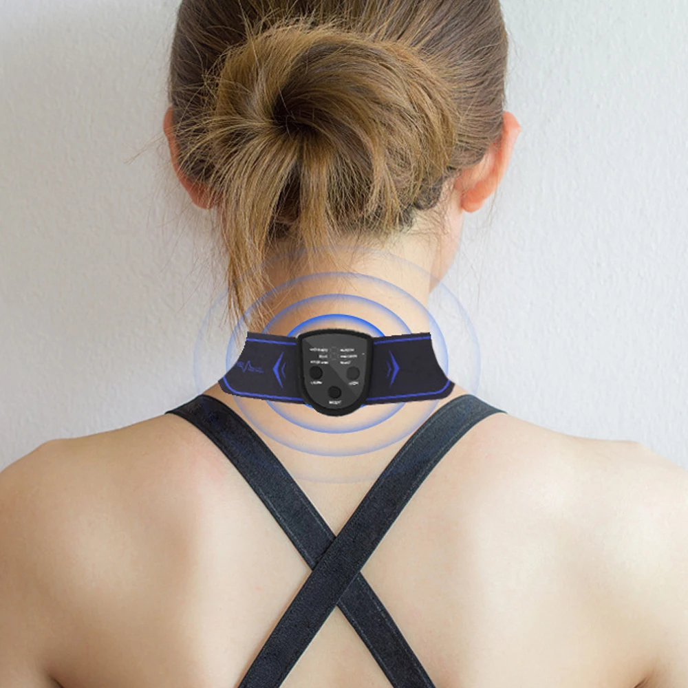 

Массажер-стимулятор шейного отдела позвоночника, портативный Электрический мини-массажер для шеи и спины, снятие боли в мышцах, массажер дл...