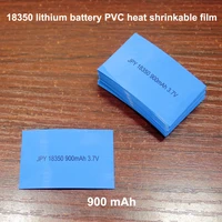 100pcslot 18350 lithium battery sealing heat shrinkable sleeve outer holster shrink film 900mah