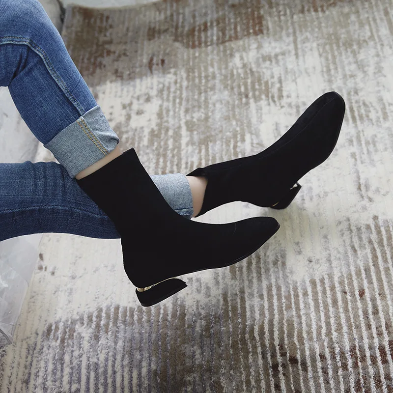 Новинка Модные женские осенние ботильоны повседневные однотонные винтажные