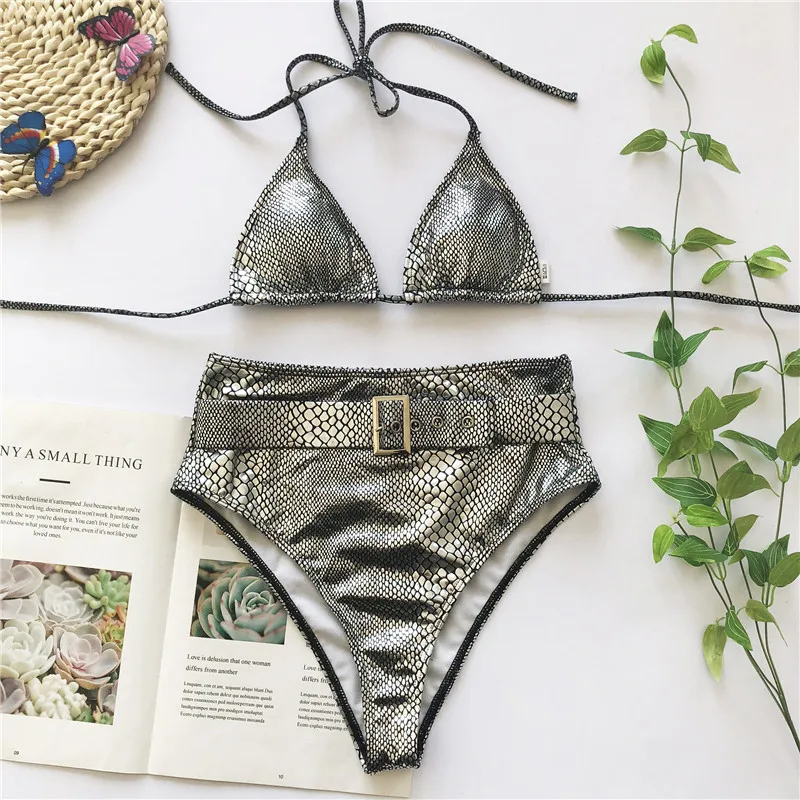 Misswim, сексуальный комплект бикини с высокой талией,, купальник с поясом, женский купальник, пуш-ап, треугольный бикини, купальник, Женская пляжная одежда, новинка