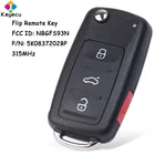 KEYECU умный полуинтеллектуальный NBGFS93N 5K0837202BP флип дистанционный ключ 3 + 1 4 кнопки для Volkswagen Jetta Passat 2017 2018