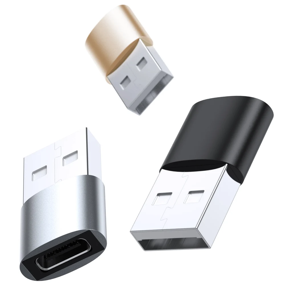 

!ACCEZZ USB C Female to USB2.0 OTG Adapter For Samsung S10 S9 Huawei Oneplus 3 2 Macbook Pro Fast Charging Data Cable Converters