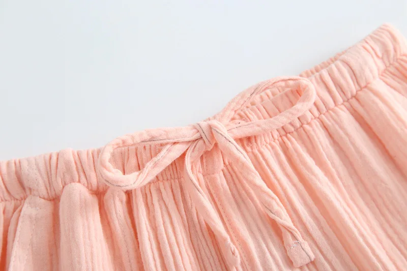 Парные марлевые брюки из крепа для сна женские и мужские Удобные Хлопковые Штаны