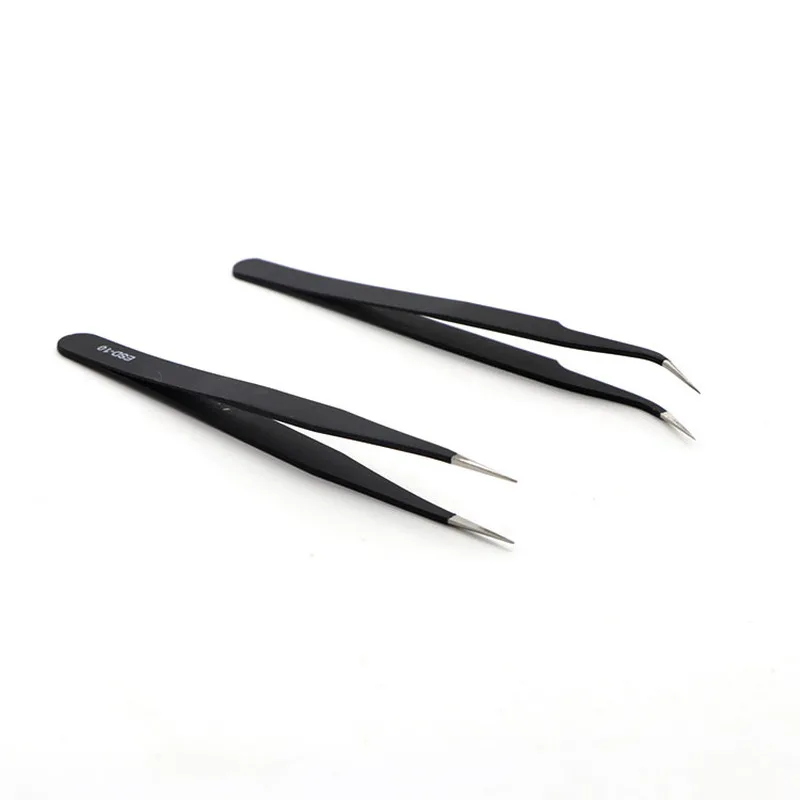 Металлический антистатический гибкий пинцет с прямым наконечником точная