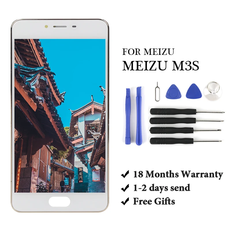 5 2 дюймовый ЖК дисплей Meizu M6 M711H с рамкой кодирующий преобразователь сенсорного
