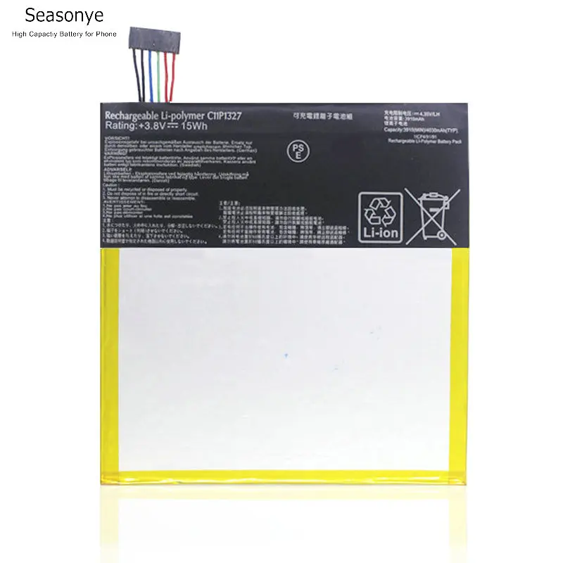 Seasonye 3910mAh C11P1327 Tab Сменный аккумулятор для Asus Fonepad 7 FE170CG ME170C FE170 Fonepad7 K017 K012 батареи