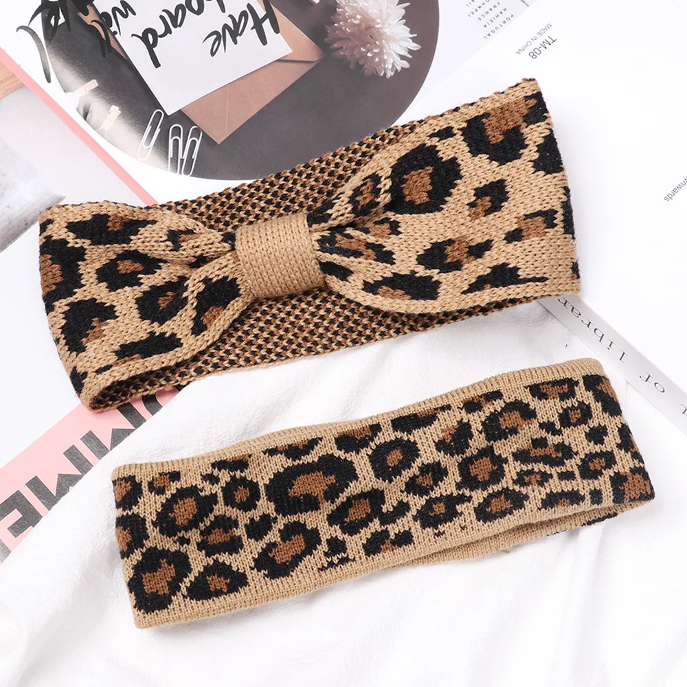 Модные повязки на голову с леопардовым принтом повязка для волос перехлёстом