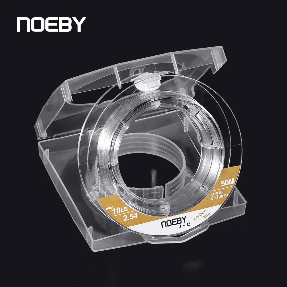 Noeby Carbon Leader Fishing Line 150m 50m 6lb-65lb 100% Monofilament Fiber Wire Fluorocarbon Line Saltwater Fishing Line Tackle