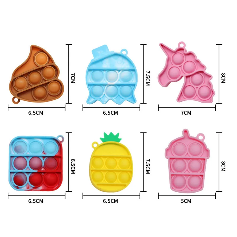 

Silicone Stress Reliever Toy Squeeze Toy Pop It Fidget Toy Fidget Simple Dimple Toy Sensory Children's Sensory Educational Toy