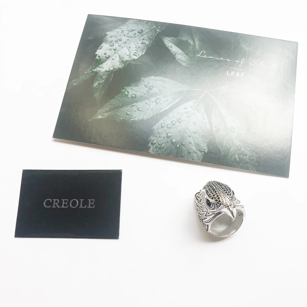 Кольцо Three-di для мужчин, кольцо Falcon Pave, серебро 925 пробы, модное ювелирное изделие, модный подарок Rebel Street для женщин и мужчин