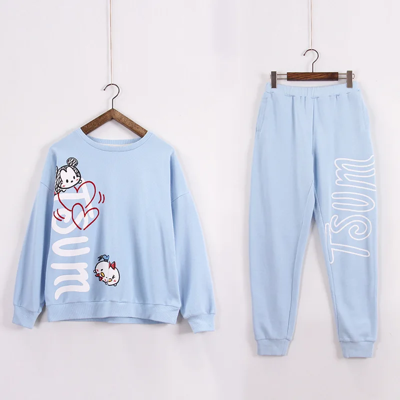 

Disney Minnie women's wear girl's sweater suit spring and Autumn tracksuit women woman tshirts sets for women plus size