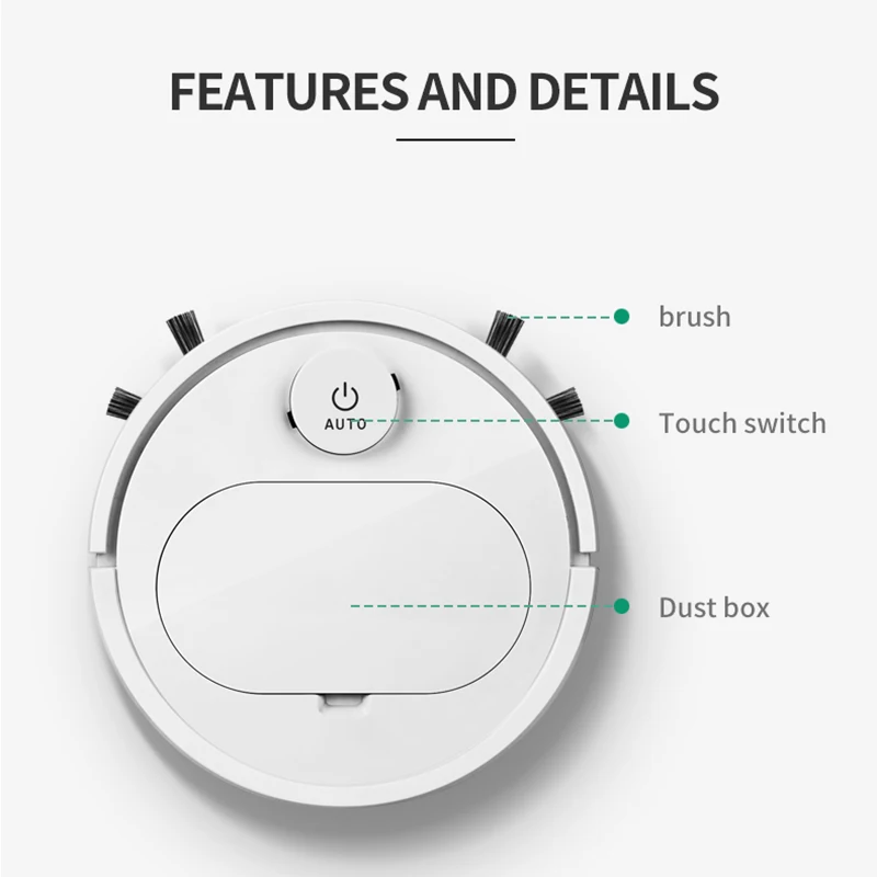 

3 In1 Automatic Robot Wireless Vacuum Cleaner ing Robot USB Charging ligent Lazy Vaccum Cleaner Robots Household Machi