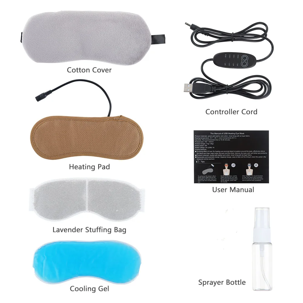 New Heated Eye Mask Cold & Warm Compress Aroma Therapy Dry Eyes Dark Circles Bags Stye Headache Reliever Sleep Aid | Красота и