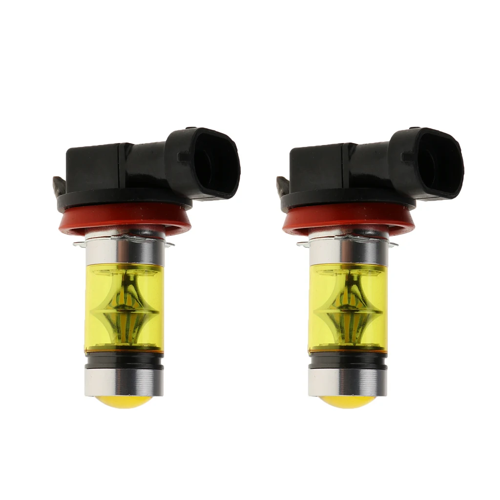 

Baoblaze 2 Pieces H11 100W Car Fog Driving Light LED Bulbs High Power Yellow