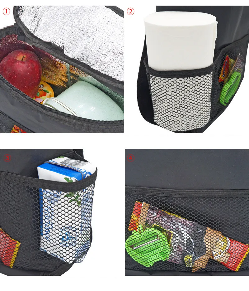 Huihom Car Seat Back iPad Tablet Toy Snack Storage Bag For Kids Car Organizer Automobile Interior Stowing Tidying Accessories