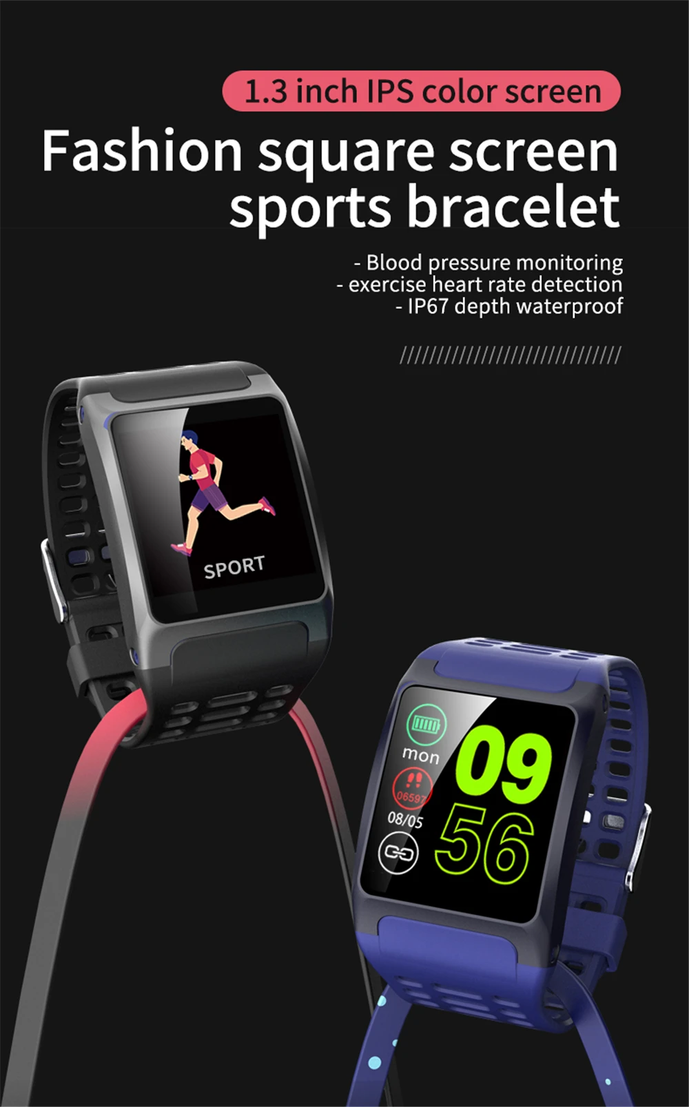 Смарт-часы SENBONO Sport 1, мужские водонепроницаемые часы, фитнес-трекер, пульсометр, умные часы для IOS Android PK P70