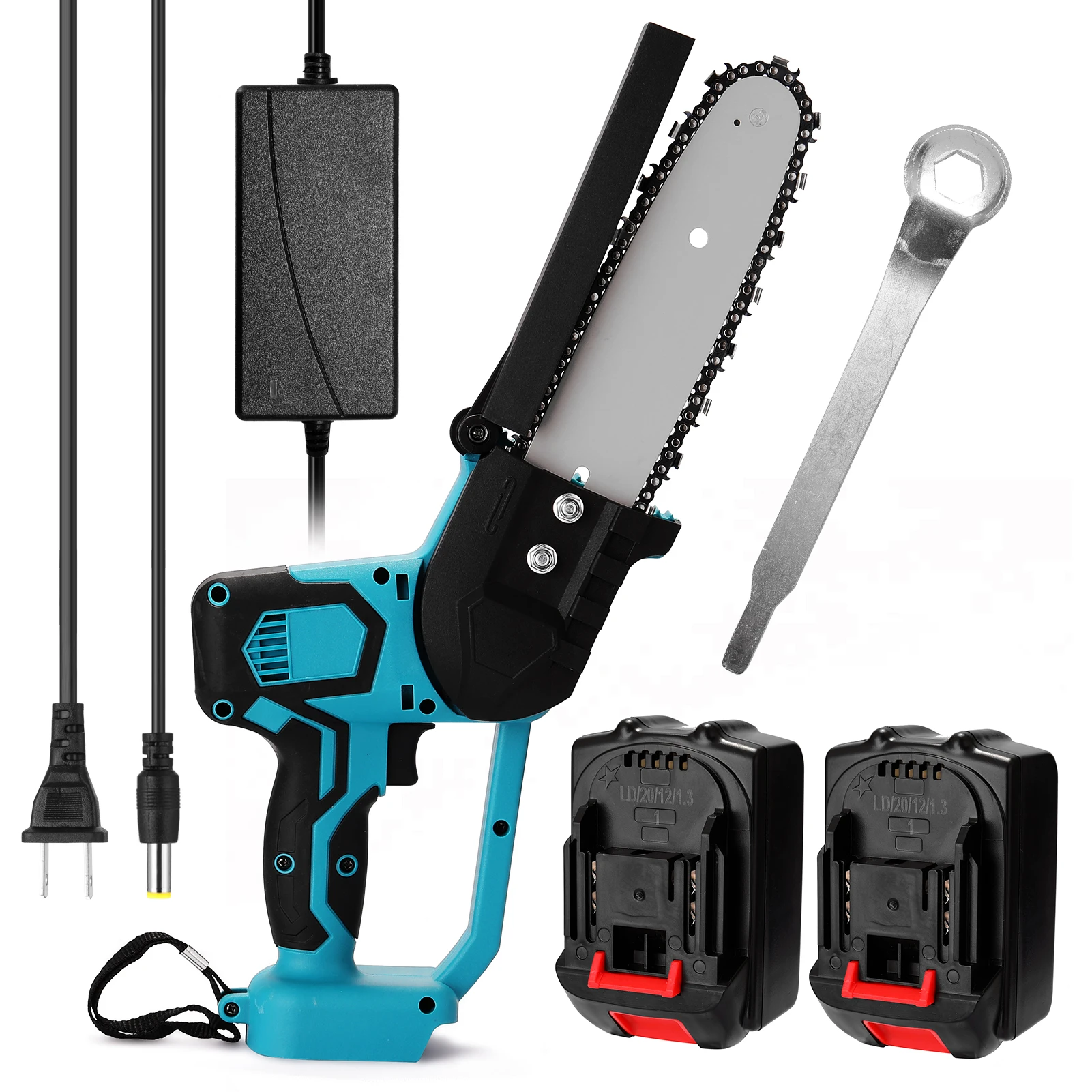 

21V Electric Chain Saw Electric Pruning Saw Rechargeable Small Wood Spliting Chainsaw Handed Woodworking Tool for Garden