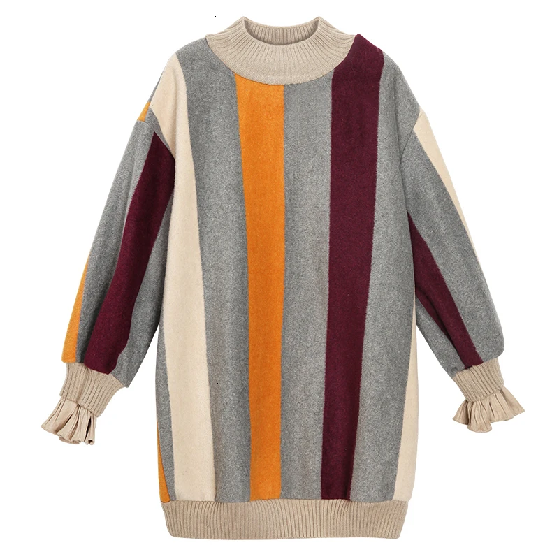 Платье в полоску для беременных зимний свитер из велюра плотные вельветовые топы