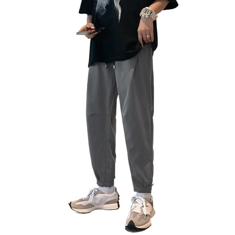 

Summer 2021 Men's Thin Pants Loose Bottom Skinny Trousers Korean Version Nine Cent Casual Trousers