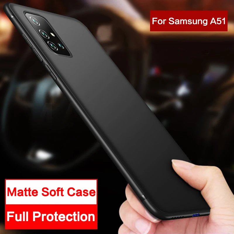 Чехол для Samsung Galaxy A51 Slim Matte Soft Silicone Back Cover A71 SM-A515F Capa