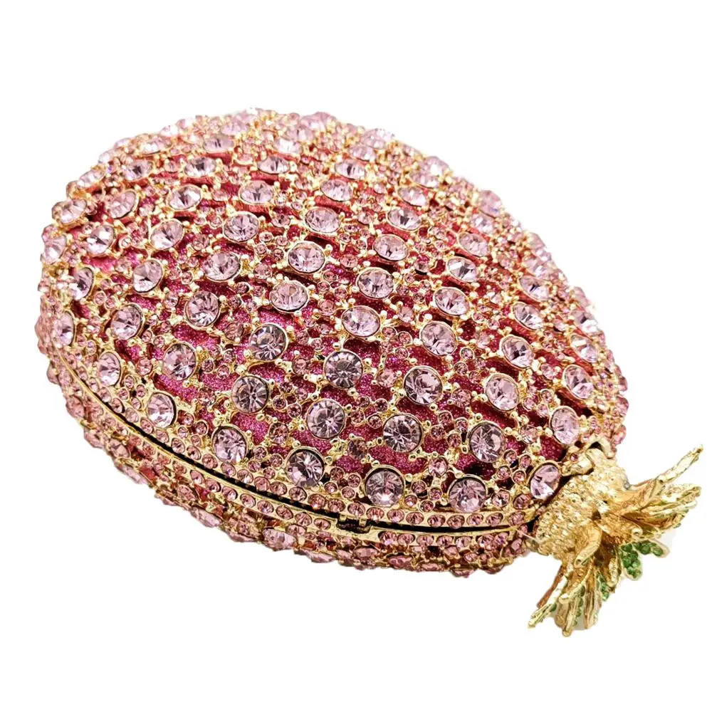 Boutique De FGG розовые ананасы женские бриллиантовые сумочки Minaudiere вечерние