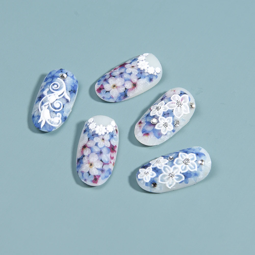 

3D Acrylic Nail Sticker beautiful dancing gril snow shape Water Decals Empaistic Nail Water Slide Decals Z0200