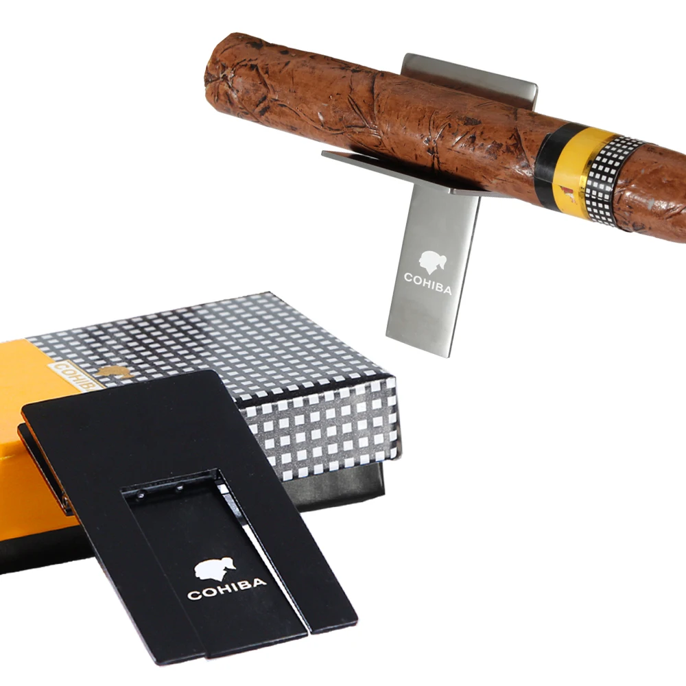 Портативный держатель для сигар COHIBA металлическая подставка из нержавеющей