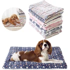 Мягкий фланелевый коврик для собаки, зимнее утолщенное одеяло для домашних животных, для кошек и собак, моющееся теплое спальное покрывало для котят, диван-кровать, подушка, товары для домашних животных