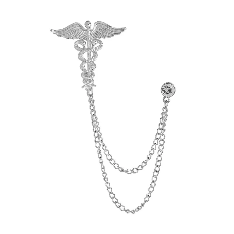 Модная брошь в виде змеи крыла из сплава булавка животного стразы на лацкан и