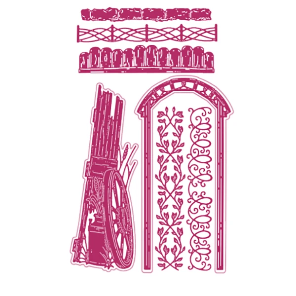 

Garden fence new cutting dies for 2021 scrapbook diary decoration stencil embossing template diy greeting card handmade arrival