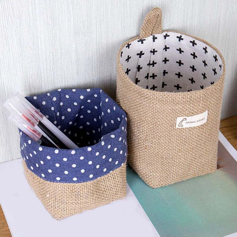 Небольшой мешок всякой всячины Органайзер косметический хлопок хранения из