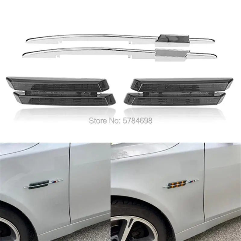 

2 color for choice!! Error Free LED side Marker light for BMW E81 E82 E87 E88 E90 E91 E92 E60 E61 Turn signal lamp with M logo