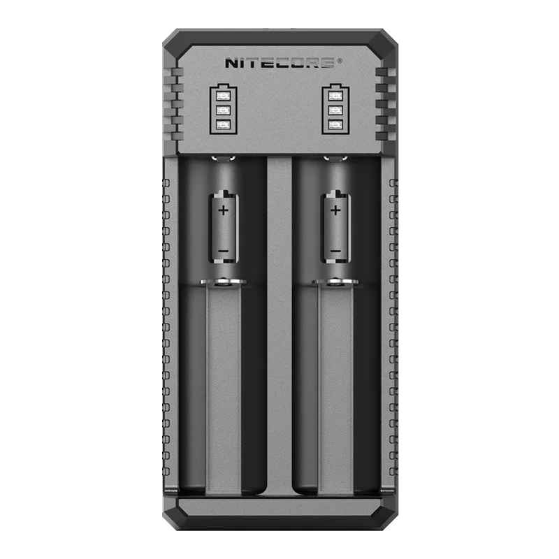 Умное зарядное устройство NITECORE UI2 с двумя слотами и USB-зарядкой + литий-ионный