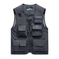 four seasons mens lightweight vest 6 color plus size photography fishing vest high quality outdoor casual waistcoat vest jacket
