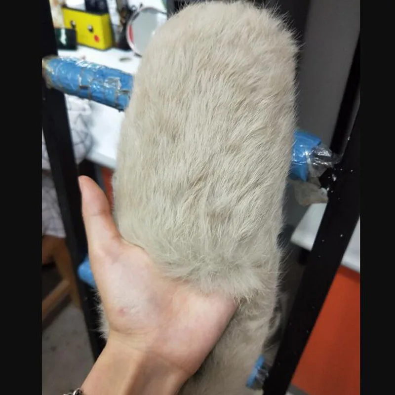 Женские меховые лоферы на плоской подошве модные теплые плюшевые кроличьем меху