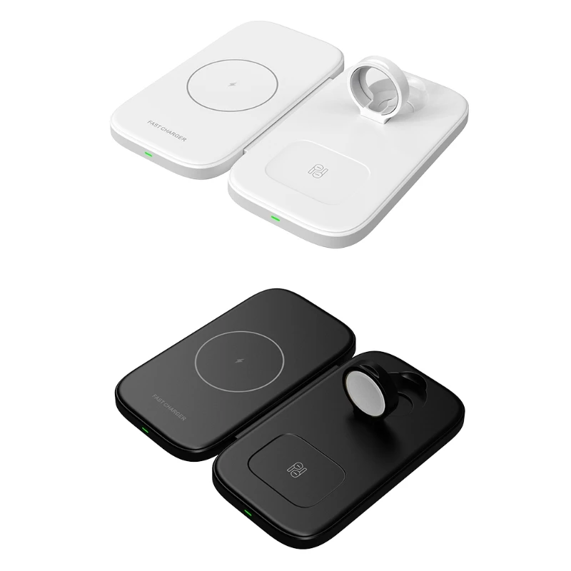 

Wireless Charger Station,3 in 1 Fast Wireless Charging Station Dock for 12/12 Pro/12 Pro Max/11/11 Pro/X/Xr/Xs/8 Plus
