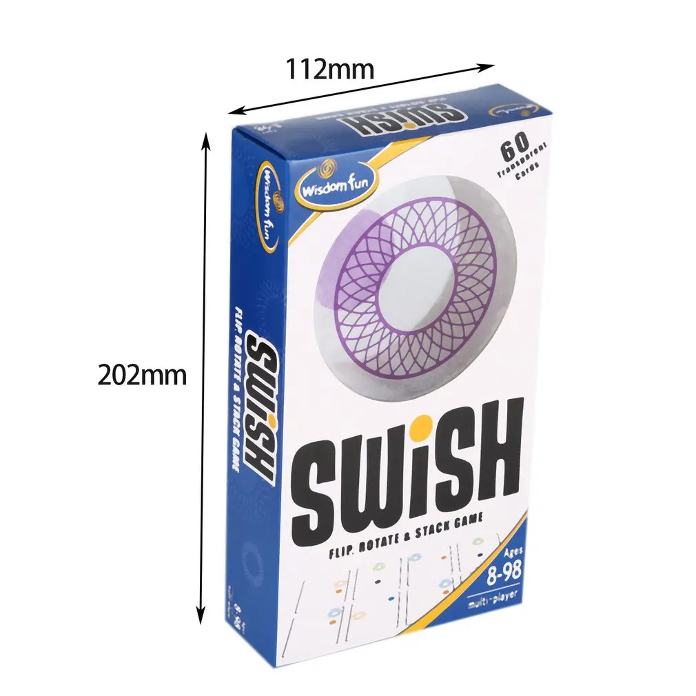 Tarjeta transparente Swish superpuesta m&uacute;ltiple, excelente pl&aacute;stico ABS, juego duradero prolongado, rompecabezas l&oacute;gico espacial, juguete-5