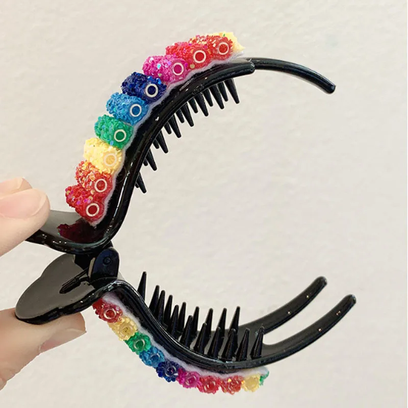 

Rainbow Hairpins Stylish Hair Clips for Women INS Sweet Barrettes Headband Hair Accessories